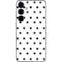 White and Black Polka Dots Galaxy S25 Skin